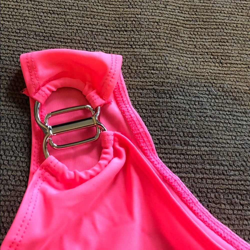 NWOT Love J Pink & Black One Piece Swimsuit Swim M - Picture 4 of 8